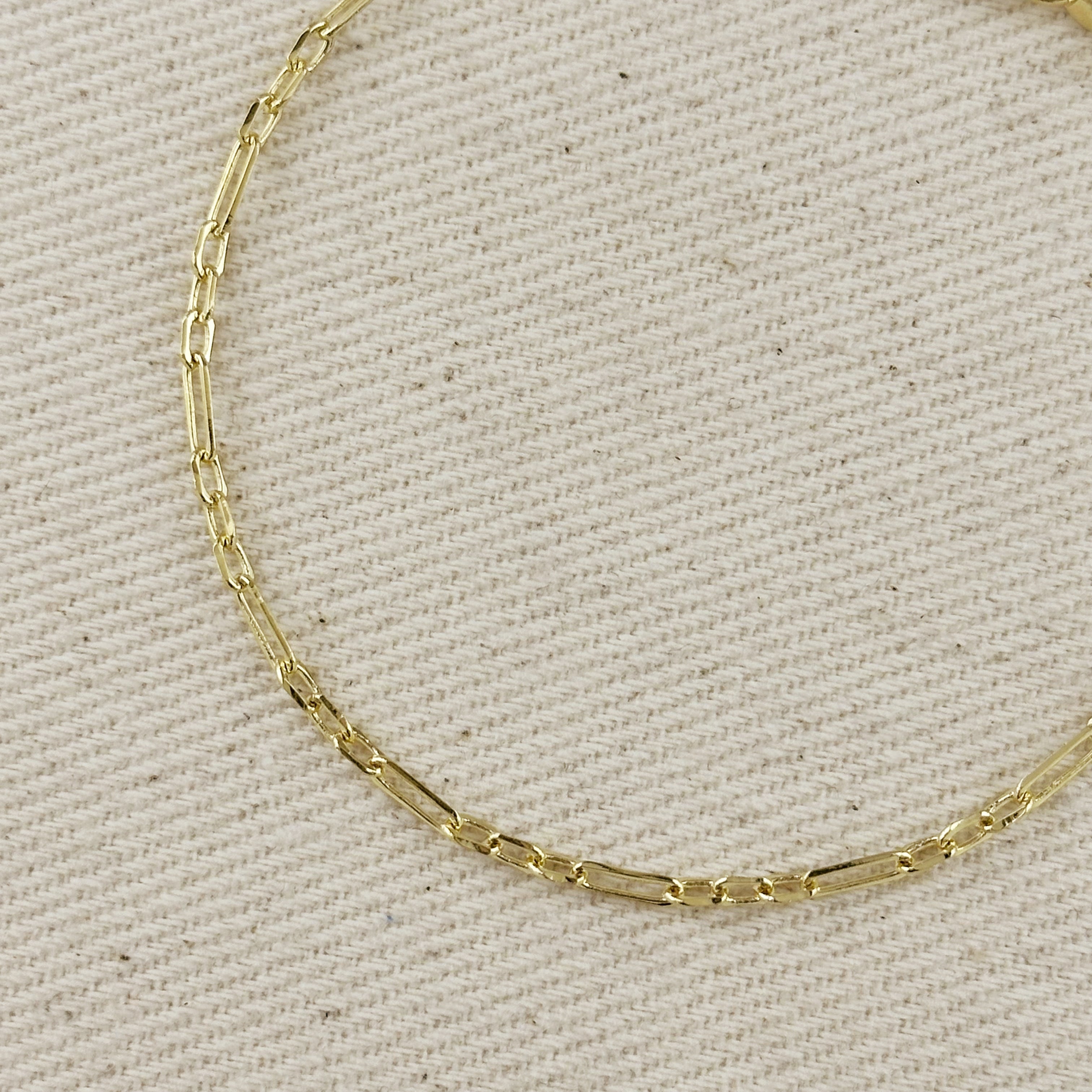 Mondsee 18k Gold Filled 2.1mm 3x1 Alternated Paperclip Bracelet | 18k Gold Filled Jewelry