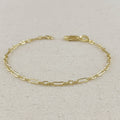 Mondsee 18k Gold Filled 2.1mm 3x1 Alternated Paperclip Bracelet | 18k Gold Filled Jewelry