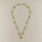 Mondsee 18k Gold Filled Puffy Mariner Necklace With Carabiner Clasp | 18k Gold Filled Jewelry