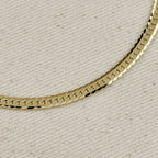 Mondsee 18K Gold Filled Diamond Cut Herringbone Choker Necklace | 18k Gold Filled Jewelry