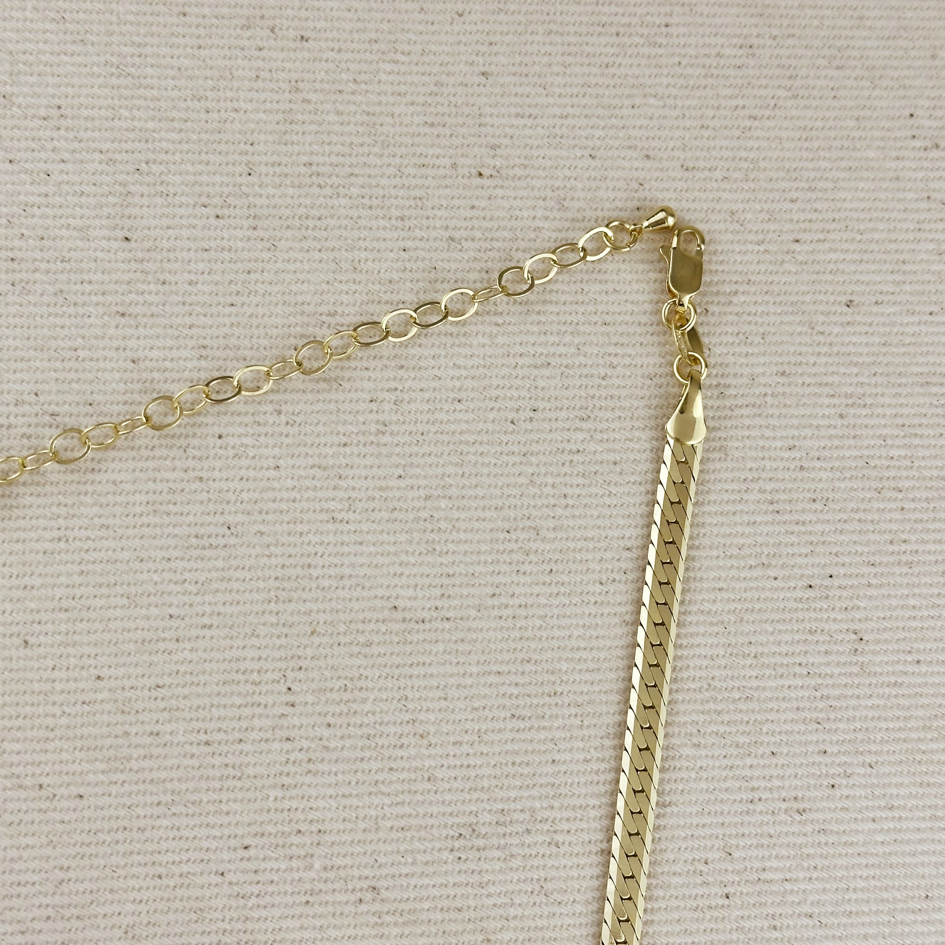 Mondsee 18K Gold Filled Diamond Cut Herringbone Choker Necklace | 18k Gold Filled Jewelry