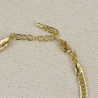 Mondsee 18K Gold Filled Diamond Cut Herringbone Anklet | 18k Gold Filled Jewelry