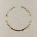 Mondsee 18K Gold Filled Diamond Cut Herringbone Anklet | 18k Gold Filled Jewelry