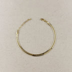 Mondsee 18K Gold Filled Diamond Cut Herringbone Anklet | 18k Gold Filled Jewelry