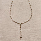 Mondsee 18k Gold Filled Pearl Rosary Necklace | 18k Gold Filled Jewelry
