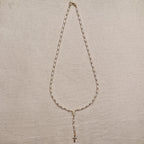 Mondsee 18k Gold Filled Pearl Rosary Necklace | 18k Gold Filled Jewelry