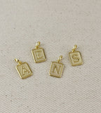Textured Initial Plate Pendant