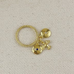 18k Gold Filled Protection Charms Ring
