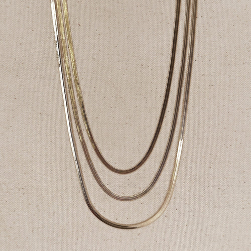 Mondsee 18k Gold Filled 3.0mm Thickness Herringbone Chain | 18k Gold Filled Jewelry