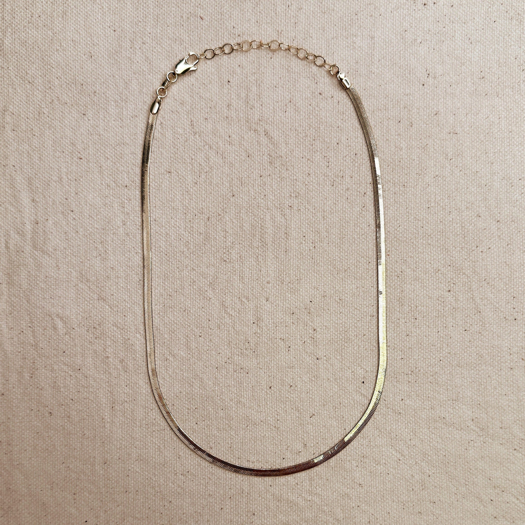 Mondsee 18k Gold Filled 3.0mm Thickness Herringbone Chain | 18k Gold Filled Jewelry
