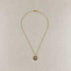 Mondsee 18k Gold Filled Hamsa Plate Pendant Necklace | 18k Gold Filled Jewelry