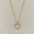 18k Gold filled Stoned Heart Necklace