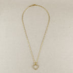 18k Gold filled Stoned Heart Necklace