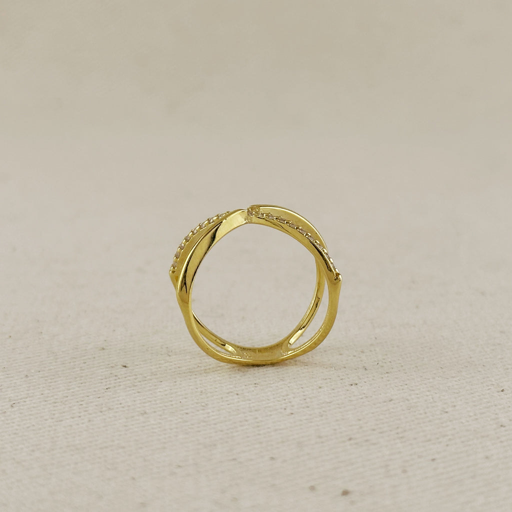 18k Gold Filled X Statement Ring, view 6