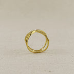 18k Gold Filled X Statement Ring, view 6