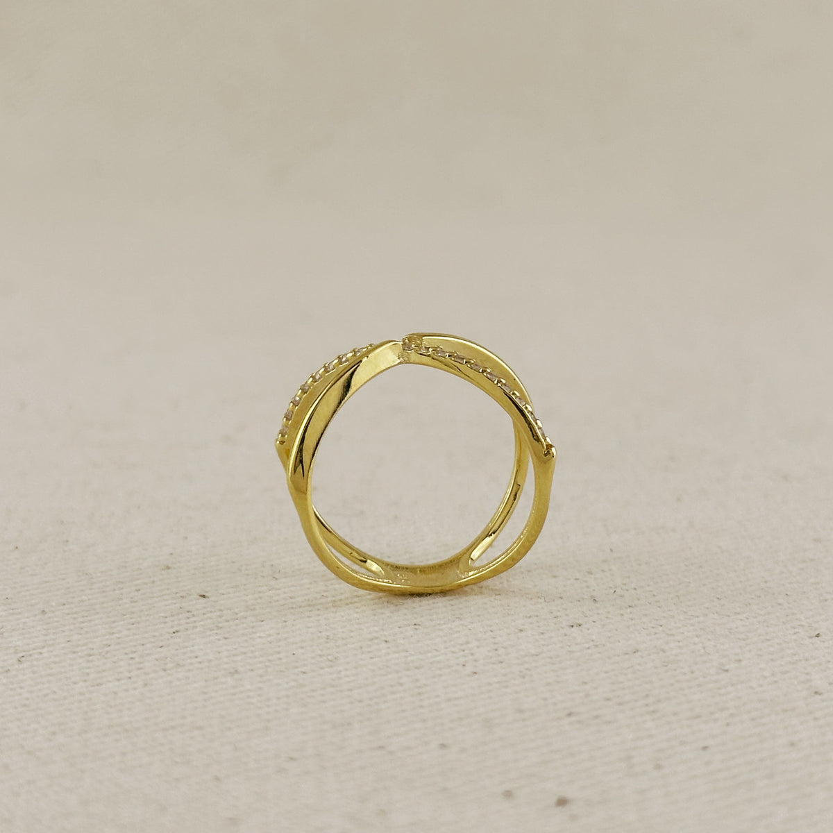18k Gold Filled X Statement Ring, view 6