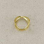 18k Gold Filled X Statement Ring, view 5