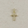 18k Gold Filled CZ Cross Charm