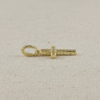 18k Gold Filled CZ Cross Charm