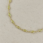 18k Gold Filled Ellipse Opal Bracelet
