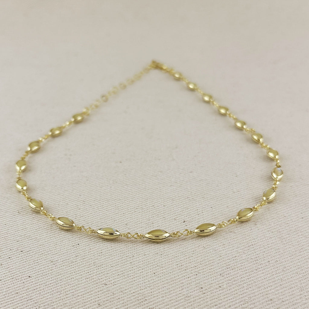 Mondsee 18k Gold Filled Ellipse Opal Choker Necklace | 18k Gold Filled Jewelry