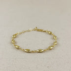 18k Gold Filled Ellipse Opal Bracelet