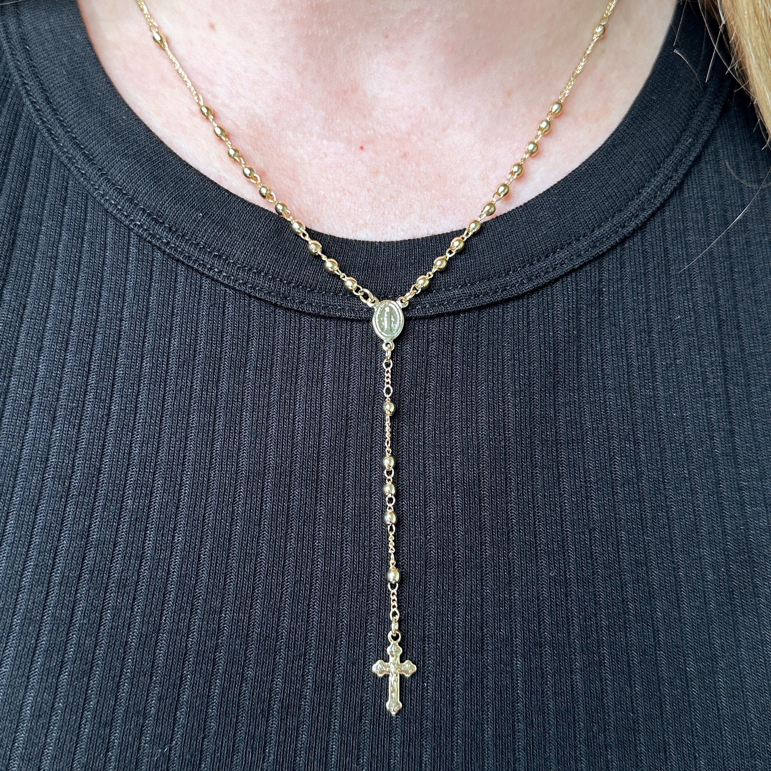 Mondsee 18k Gold Filled Traditional Rosary Necklace | 18k Gold Filled Jewelry