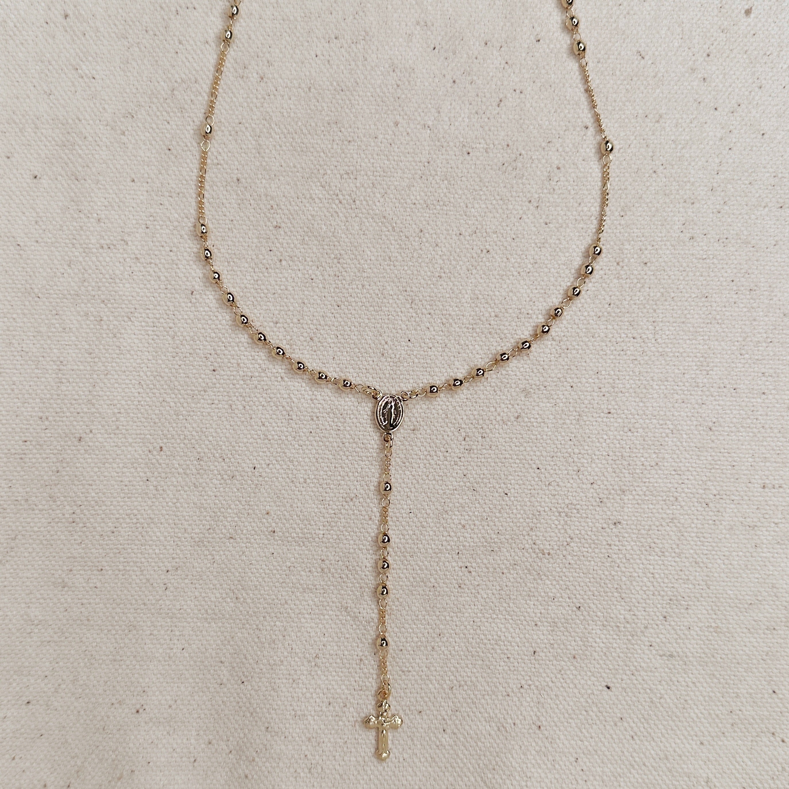Mondsee 18k Gold Filled Traditional Rosary Necklace | 18k Gold Filled Jewelry