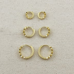 18k Gold Filled Stars Clicker Hoop Earrings