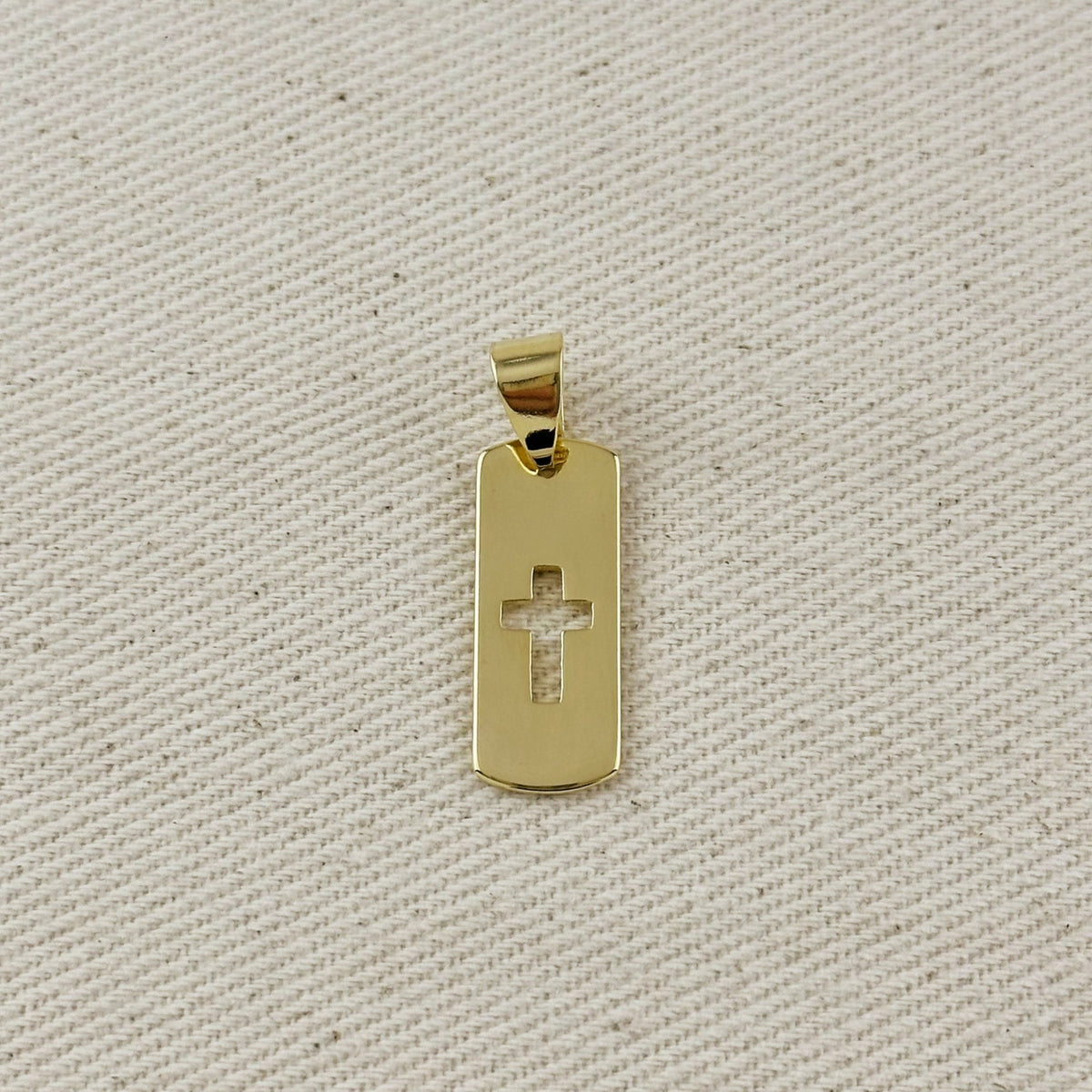 18k Gold Filled Cut Out Cross Charm