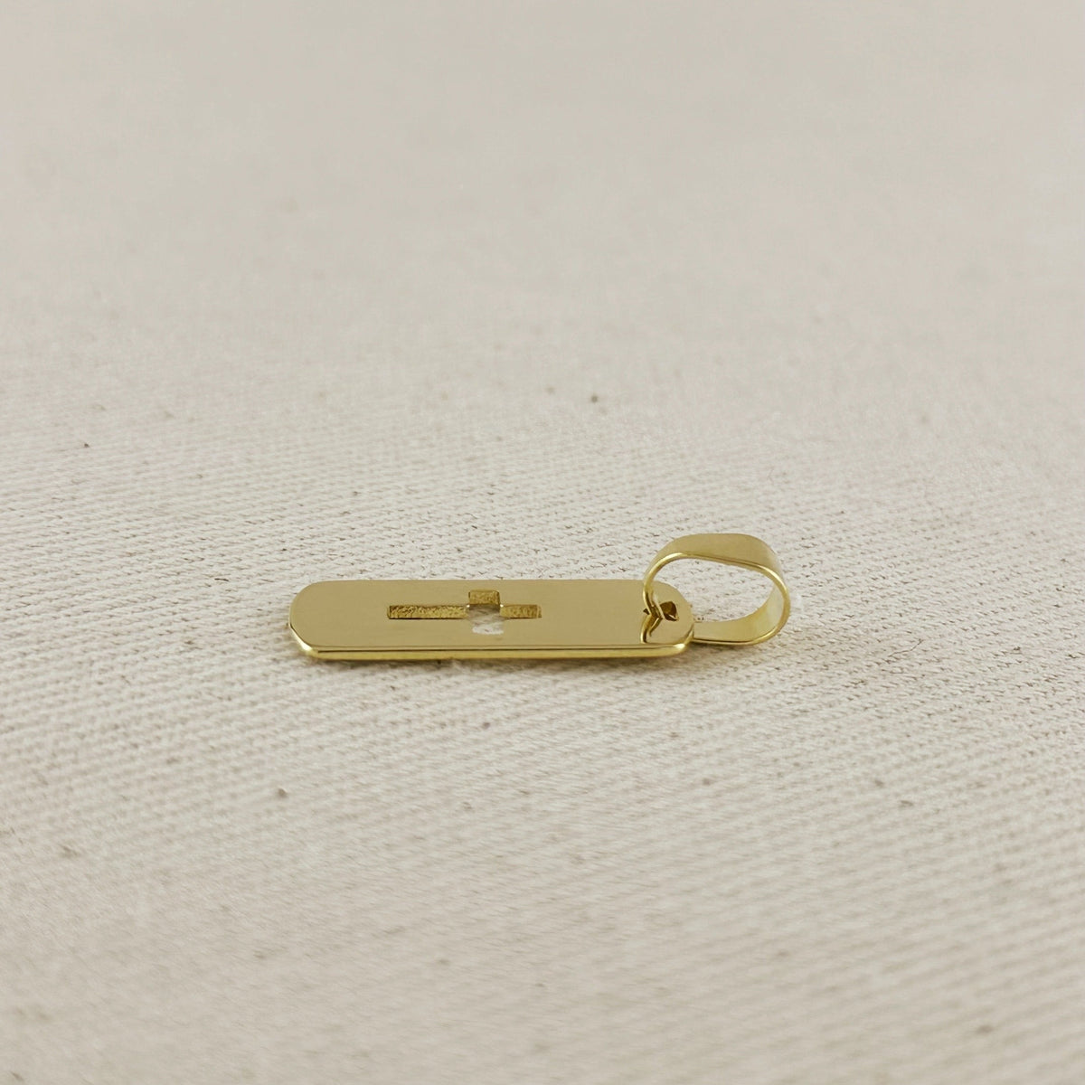 18k Gold Filled Cut Out Cross Charm