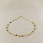 Mondsee 18k Gold Filled Black Bezel CZ & Circles Choker Necklace | 18k Gold Filled Jewelry