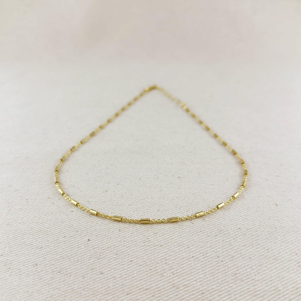 Mondsee 18k Gold Filled Mini Tube Chain Necklace | 18k Gold Filled Jewelry