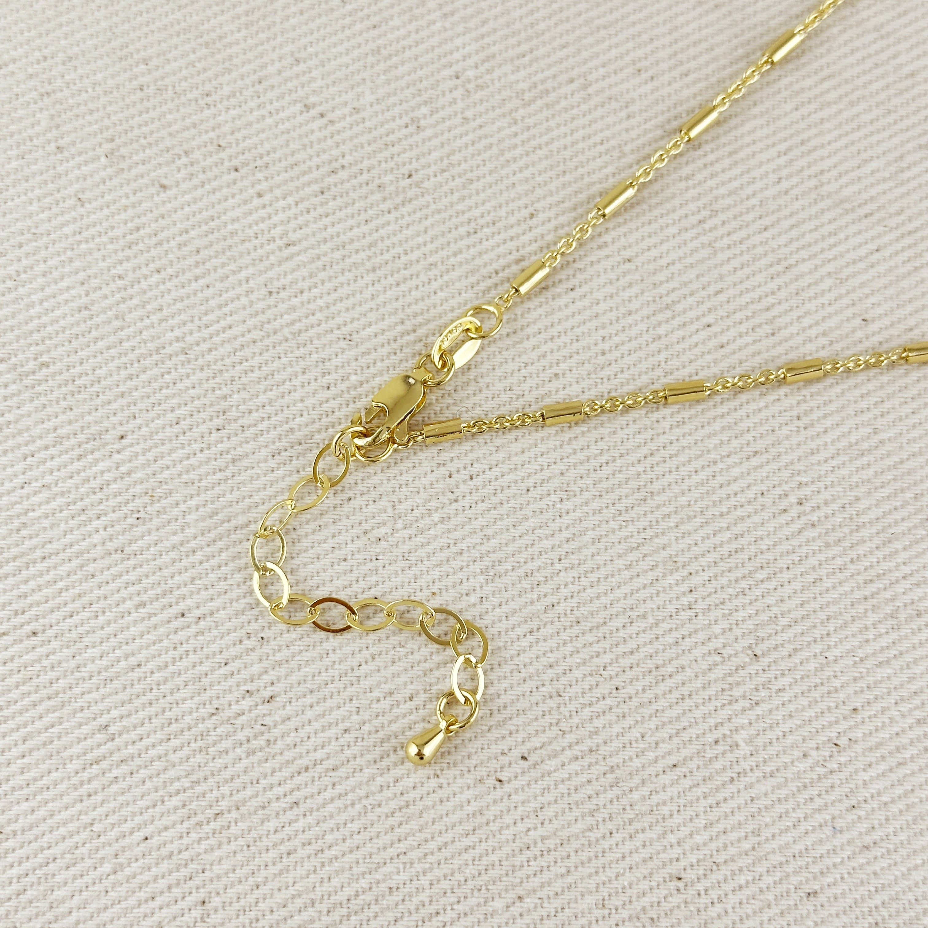 Mondsee 18k Gold Filled Mini Tube Chain Necklace | 18k Gold Filled Jewelry