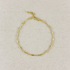 Mondsee 18k Gold Filled Mini Tube Chain Bracelet | 18k Gold Filled Jewelry