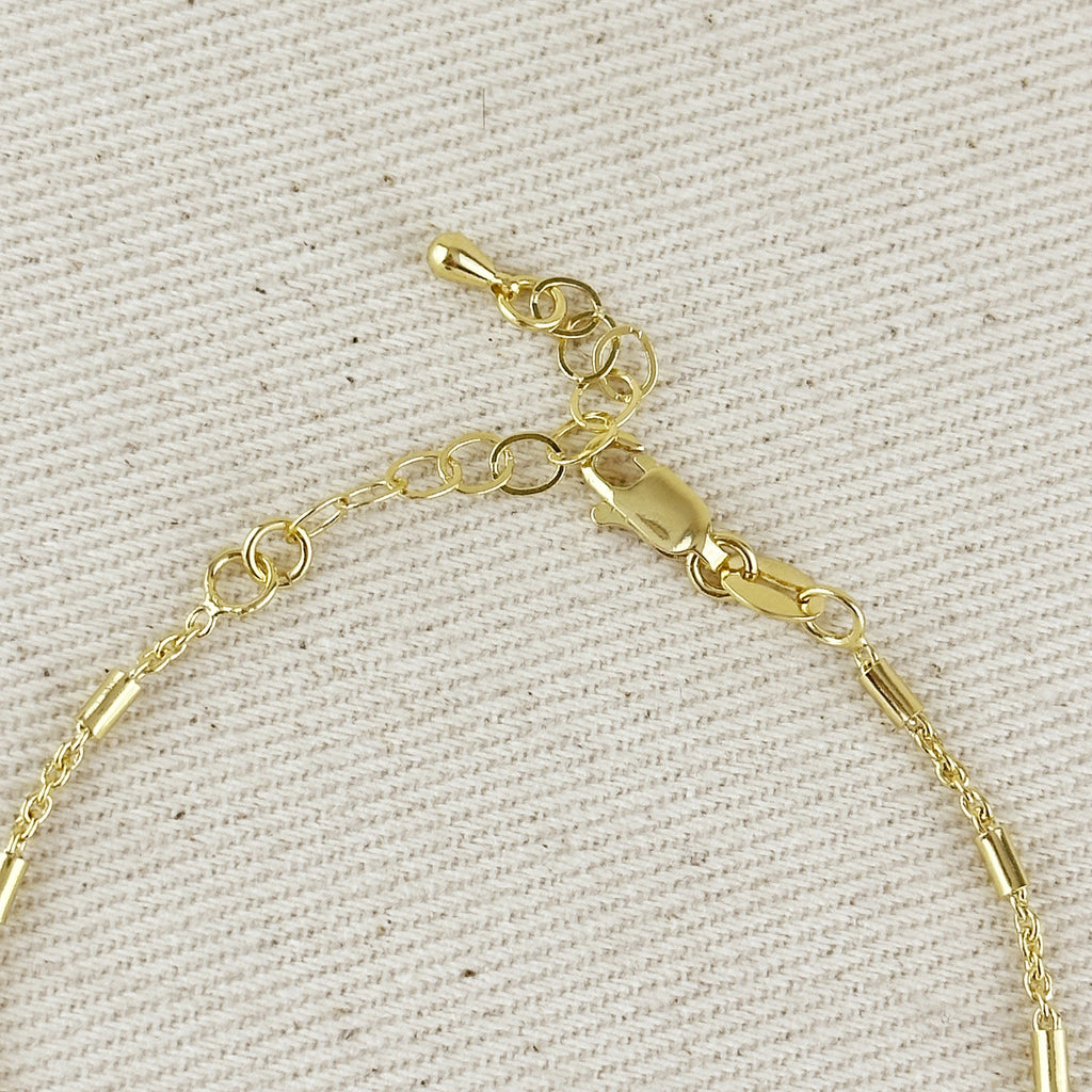 Mondsee 18k Gold Filled Mini Tube Chain Bracelet | 18k Gold Filled Jewelry