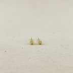 18k Gold Filled 2.0mm CZ Stud Earrings
