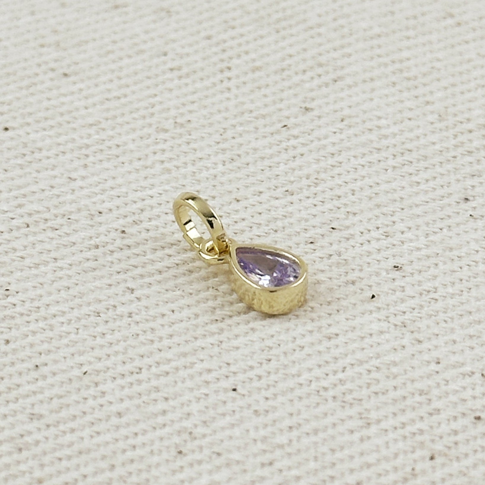 Mondsee 18k Gold Filled Birthstone Bezel Drop Charm | 18k Gold Filled Jewelry