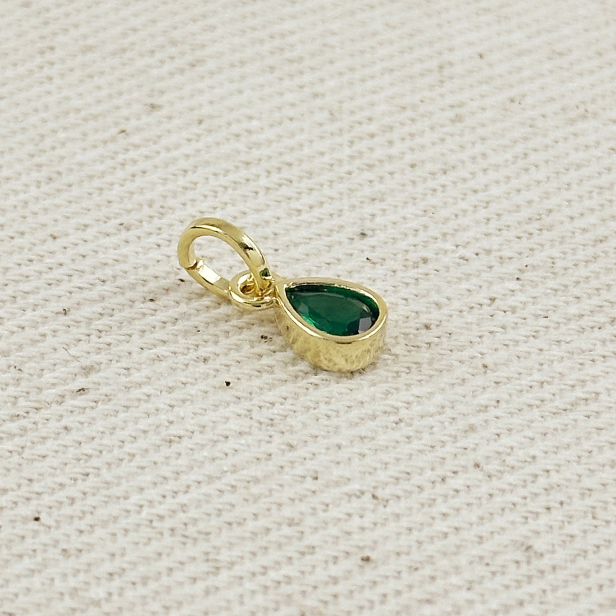 Mondsee 18k Gold Filled Birthstone Bezel Drop Charm | 18k Gold Filled Jewelry