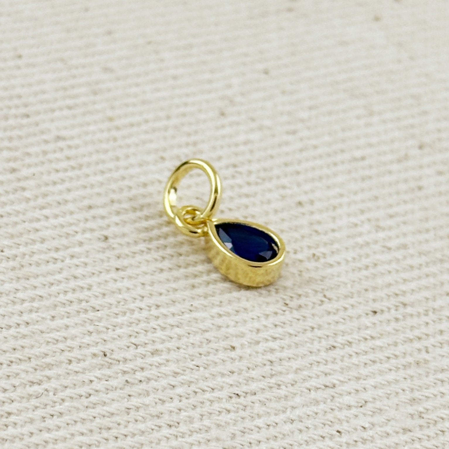 Mondsee 18k Gold Filled Birthstone Bezel Drop Charm | 18k Gold Filled Jewelry