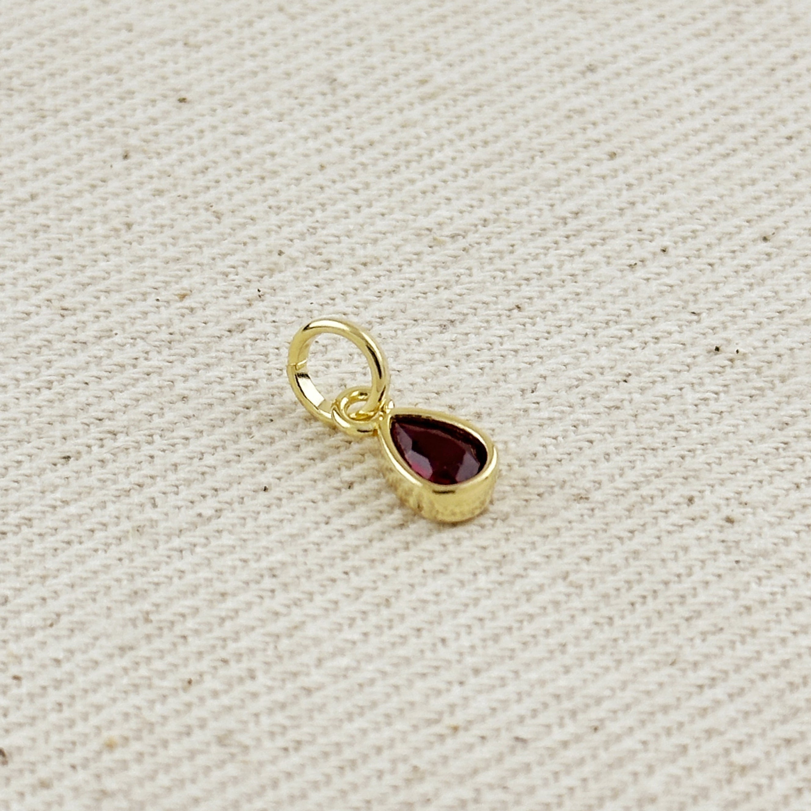 Mondsee 18k Gold Filled Birthstone Bezel Drop Charm | 18k Gold Filled Jewelry