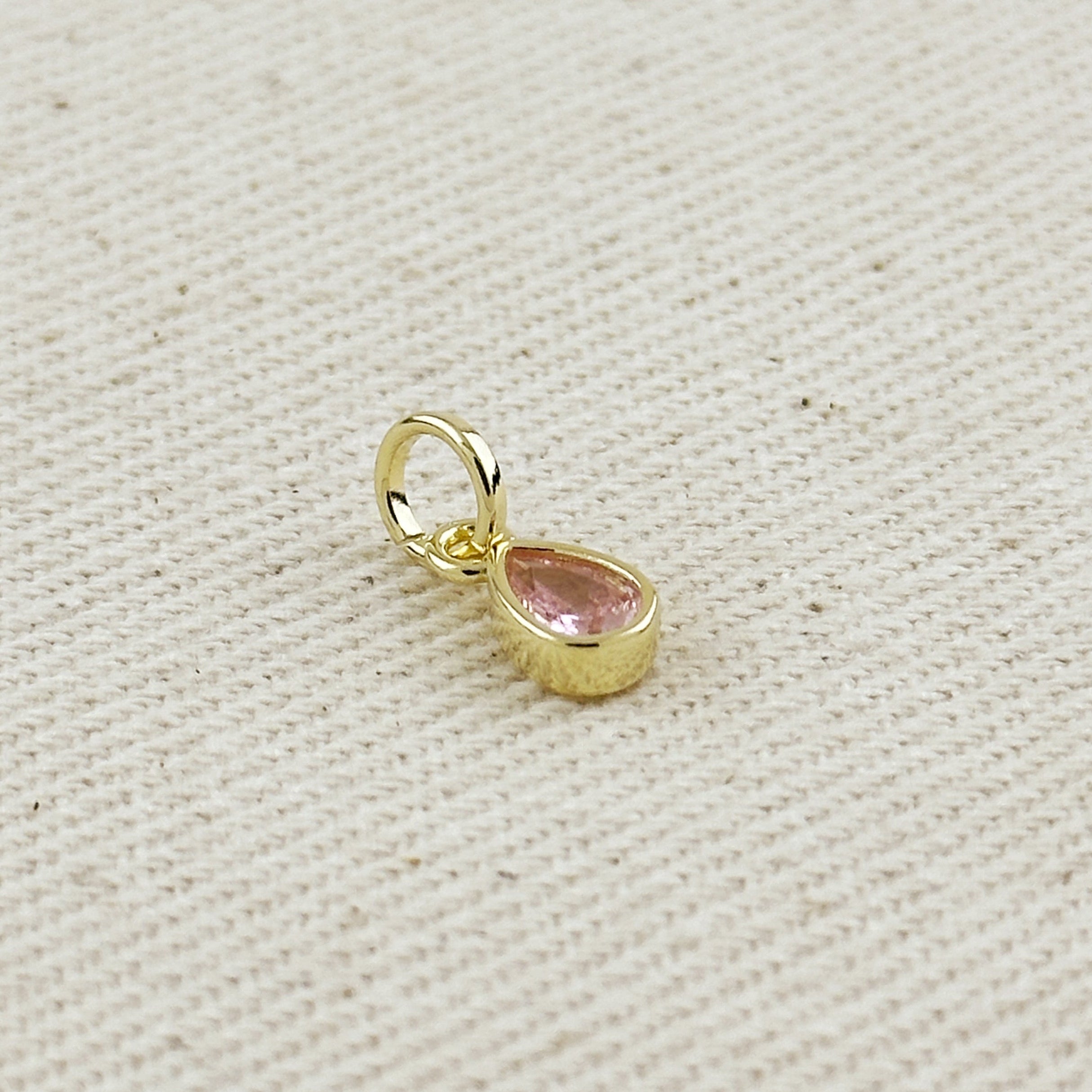 Mondsee 18k Gold Filled Birthstone Bezel Drop Charm | 18k Gold Filled Jewelry