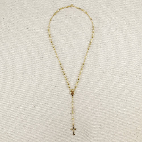 Mondsee 18k Gold Filled 3.3mm Rosary Necklace | 18k Gold Filled Jewelry