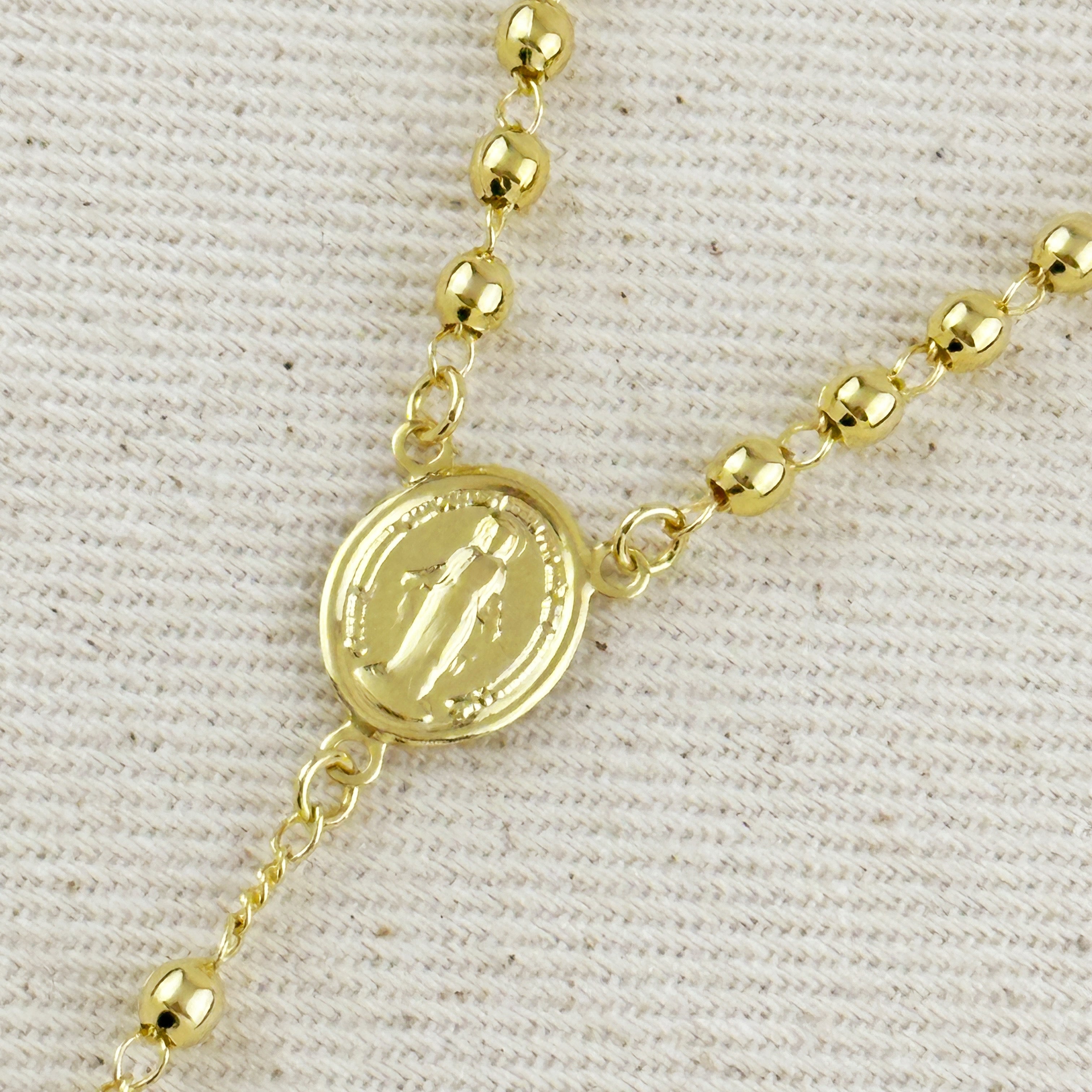 Mondsee 18k Gold Filled 3.3mm Rosary Necklace | 18k Gold Filled Jewelry