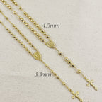 Mondsee 18k Gold Filled 3.3mm Rosary Necklace | 18k Gold Filled Jewelry