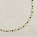 Mondsee 18k Gold Filled Black Bezel CZ & Circles Belly Chain | 18k Gold Filled Jewelry