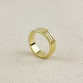 Mondsee 18K Gold Filled Triple Groove Band Ring | 18k Gold Filled Jewelry