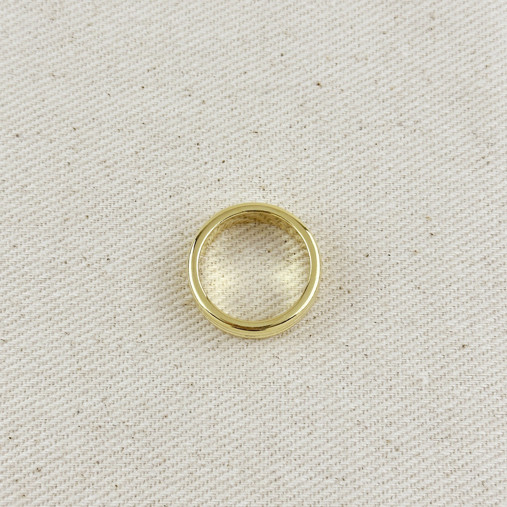 Mondsee 18K Gold Filled Triple Groove Band Ring | 18k Gold Filled Jewelry