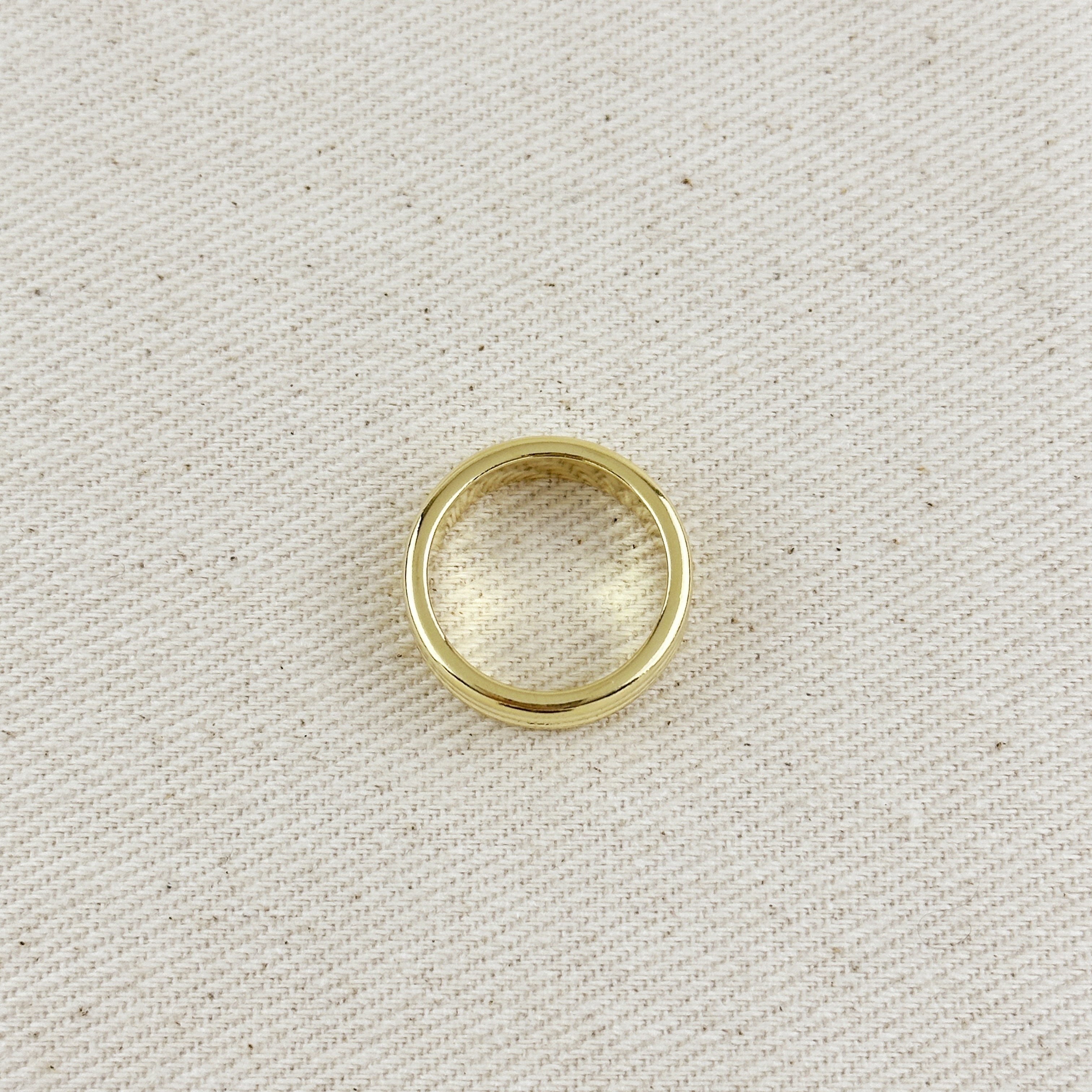 Mondsee 18K Gold Filled Triple Groove Band Ring | 18k Gold Filled Jewelry