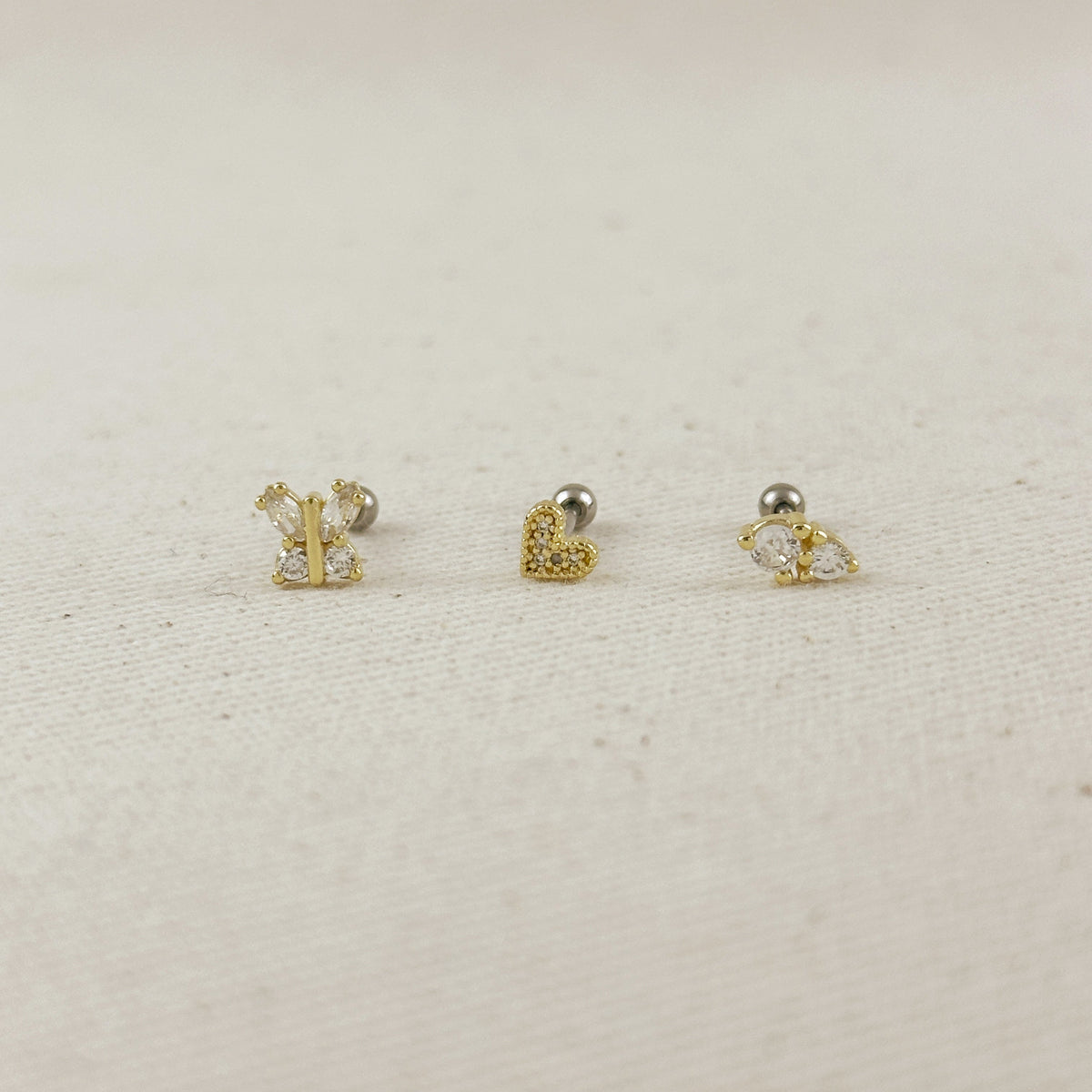 18k Gold Filled CZ Piercing Stud